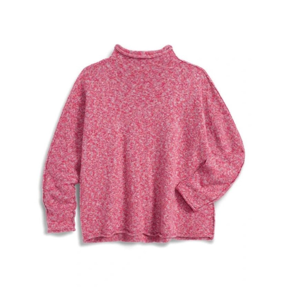 Frank & Eileen Monterey Rolled Funnel Neck Sweater Pink Pure Japan Cotton Small - Picture 4 of 5